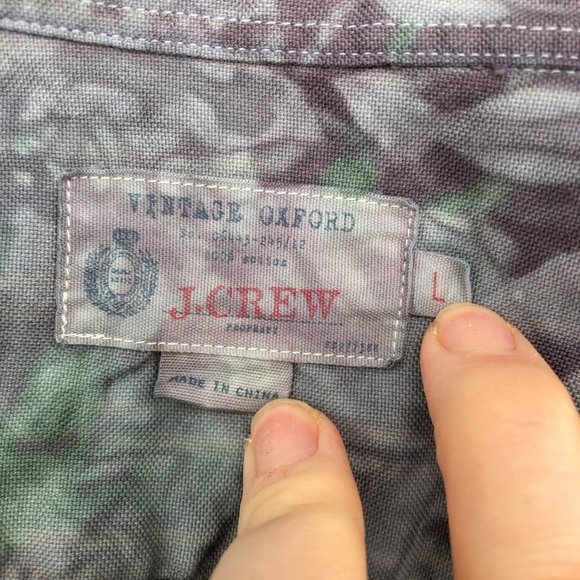 SOLD Tie Dyed Green Purple Long Button up Shirt L - Picture 7 of 8